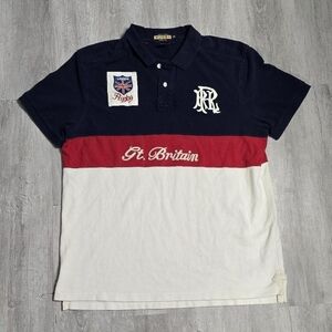 Polo Ralph Lauren Great Britain Rugby Polo Shirt Red/Navy/White Size XXL